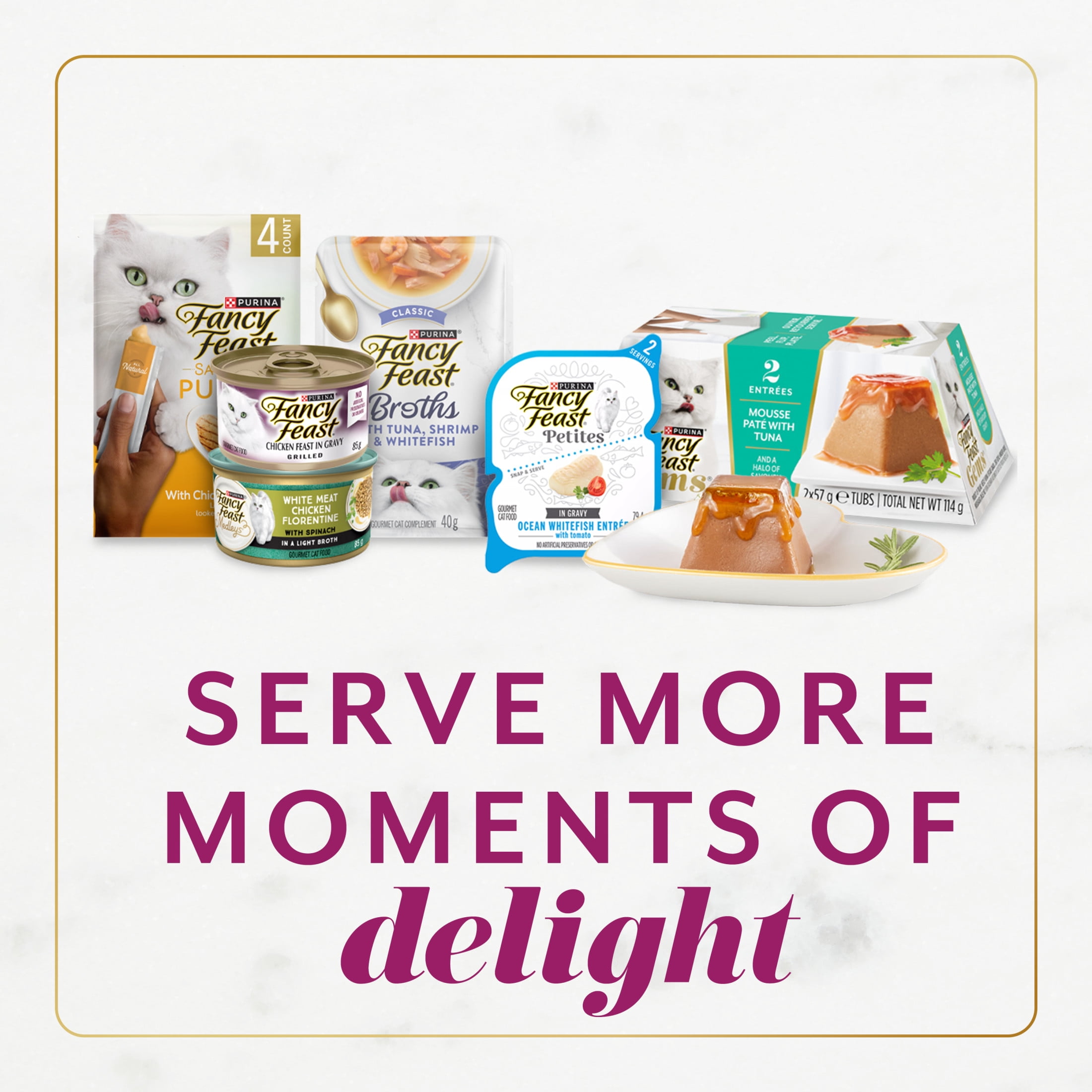 Fancy Feast Gems Mousse Paté with Beef, Wet Cat Food, 57 g x 2