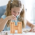 thumbnail image 2 of WRKEKC Clearance Personalized Wooden Name Money Box Wooden Deposit Box Twenty Six English Letters, 2 of 5