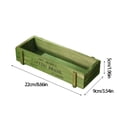 thumbnail image 3 of Zenithome Vintage Floral Wood Planter Box, Rectangular Succulent Pot with Storage Organizer for Home Office Decor, Windowsill Shelves Plant Container, 3 of 7