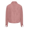 thumbnail image 4 of Timegard Button down Shirts for Women Cropped Long Sleeve Jackets Fall Solid Color Casual Loose Tops, 4 of 8