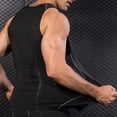 thumbnail image 3 of Ocealan Men's Tank Swimsuit Top Athletic Vest Rash Guard Shirt Solid Color Sleeveless Workout Playwear Black XL, 3 of 4