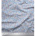 thumbnail image 1 of Soimoi Satin Silk Fabric Earthworm,Fruit & Insect Print Sewing Fabric Yard 42 Inch Wide, 1 of 3