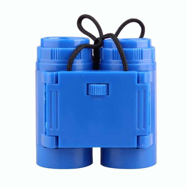 transemion Telescope Kid Portable foldable High Resolution Strap Children Binocular 2.5x Magnification Binoculars Toy Aids Blue