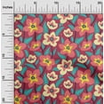 thumbnail image 2 of oneOone Silk Tabby Magenta Fabric Florals Sewing Craft Projects Fabric Prints By Yard 42 Inch Wide, 2 of 4