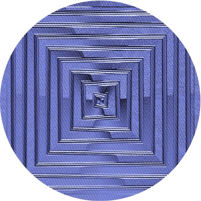 Ahgly Tapis Rond Lavable en Machine Intérieur Transitionnel Bleu Ciel, 5 Pieds Rond