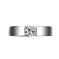 thumbnail image 1 of Adjustable White Gold Plated Open adjustable lovers Ring Copper Rhinestone Studded Jewelry Lovers Couple Wedding, 1 of 7