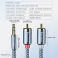 thumbnail image 4 of becaristey Essager 3.5mm to RCA Braided Cable Splitter Cord TV Computer Amplifier Audio Adapter Cable, 1 Meter, 4 of 7