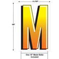 thumbnail image 2 of Beistle 53857-M Plastic M Yard Sign - Pack of 3, 2 of 6