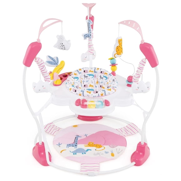OLAKIDS Baby Activity Center , 3 in 1 Play Centre Jumpers and Bouncers with Music, Lights, Interactive Toys, 360°Rotating Seat, 3 Adjustable Heights, Exersaucer Learning Toys for Baby 6-12 Months