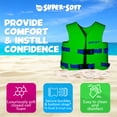 thumbnail image 2 of TRC Recreation Super Soft Child Life Jacket Vest, Small, Fierce Green, 2 of 6