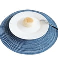 thumbnail image 1 of Ensemble de 4 Napperons Ronds Napperons Ronds en Coton Tressé pour Table de Cuisine Table à Manger Fête de Vacances, Bleu, 1 of 8
