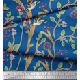 thumbnail image 3 of Soimoi Silk Fabric Dry Tree,Leaves & Flower Panel Print Sewing Fabric Yard 42 Inch Wide, 3 of 3