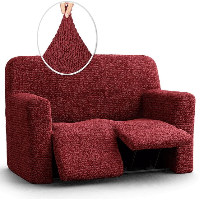 CHOK 2024 Housse pour Causeuse Inclinable - Gris Pâle Uni - Housse pour Fauteuil Inclinable 2 Places