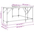thumbnail image 4 of vidaXL Desk Brown Oak 149x149x75 cm Engineered Wood, 4 of 5