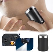COFEST Mini Portable Electric Shaver for Men， Pocket Portable Shaver USB Rechargeable Water Proof Mini Electric Shaver Can Be Used As A Flashlight Lighter Black