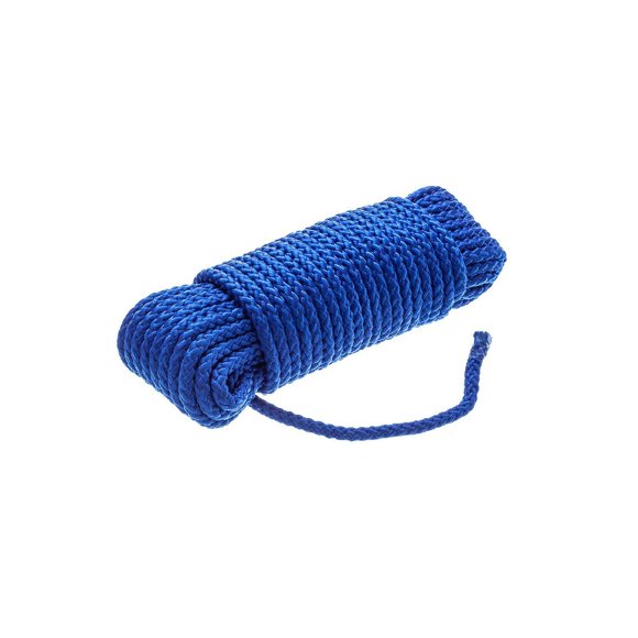 Attwood Ligne Utilitaire Marine 11713-2 Tressée Creuse; Longueur 50 Pieds x Épaisseur 5/16 Pouces; Bleu; Polypropylène
