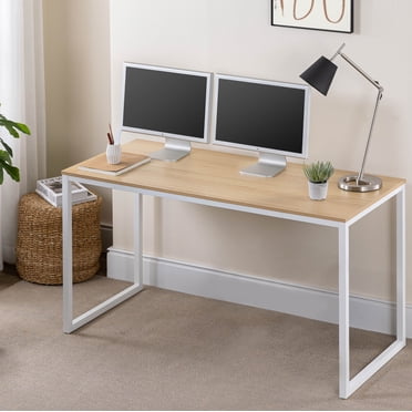 Bureau Zinus Jennifer, moderne et minimaliste, 55 po, usage polyvalent comme poste de travail pour ordinateur ou table à manger, idéal pour petits espaces, blanc