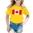 thumbnail image 4 of T-shirt à Manches Courtes pour Filles de la Fête du Canada, Col Rond d'Été, Coupe Décontractée, Chandails de Base, 4 of 4