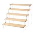 thumbnail image 2 of Acrylic Display Riser Shelf Wood Shelf Display Shelves for Collectibles Dessert 5 Tiers, 2 of 7