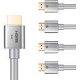 thumbnail image 1 of Buyer’s Point Ultra High Speed HDMI 2.1 Cable CL3 Rated Dynamic HDR 1.8M (6ft) 8K 120Hz, 48Gbps, Dolby Vision, eARC Compatible with Apple TV, Nintendo Switch, Roku, Xbox, PS4, Pack of 5 Gray- OEM, 1 of 7