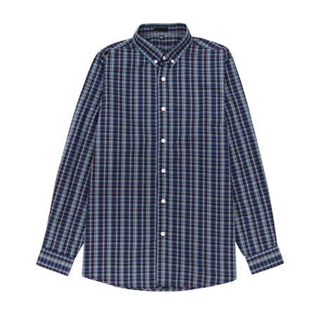 Chemise Popeline Décontractée pour Homme à Manches Longues, Coupe Régulière