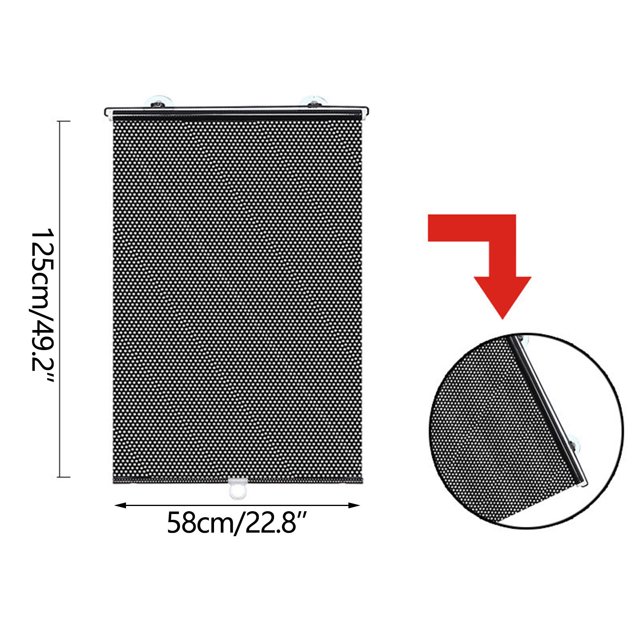 Ohufall Automatic Rolling Car Window Shades Retractable Sun Shade For Car Side Window Easy Install And UV Block