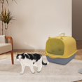thumbnail image 2 of GROWTH TANK Enclosed Cat Toilet Portable Detachable Kitty Litter Tray Easy Cleaning Reusable Yellow Gray, 2 of 9