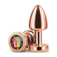 thumbnail image 2 of Rear Assets Petite Aluminum Anal Plug, Rose Gold/Rainbow, 2 of 5