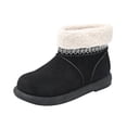 thumbnail image 1 of Women's Warm Winter Velvet Short Snow Boots: Solid Color, Round Toe, Low Heel Ankle Style, 1 of 9