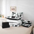 thumbnail image 5 of YST Ensemble de Literie Moderne Style Ferme, Noir Gris à Rayures 7 Pcs Ensemble de Couette Simple, Ensembles de Literie Géométriques, Ensembles de Lit Réversibles Motif Léopard avec Drap Plat et Drap-Housse, Couvre-Oreillers, 5 of 5
