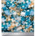 thumbnail image 1 of Soimoi Moss Georgette Fabric Two Tone Camouflage Printed Fabric 1 Yard 42 Inch Wide, 1 of 3