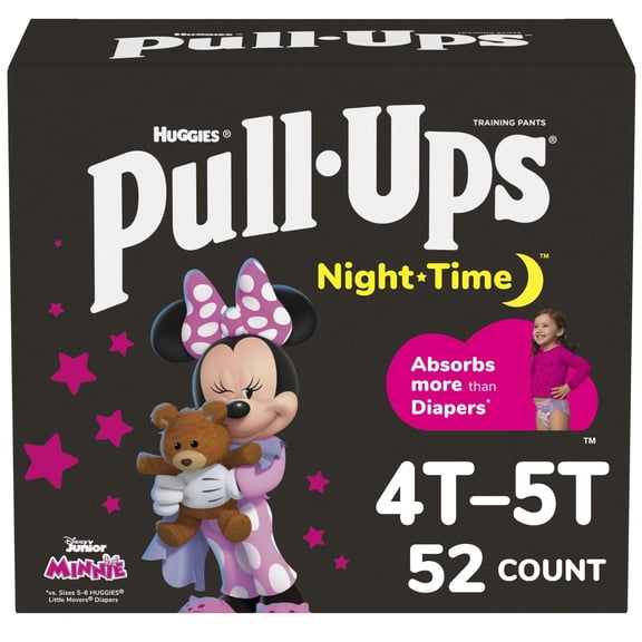 Sous-vêtements d’entraînement Night Time de Pull-Ups, Emballage Giga, Tailles: 2T-6T