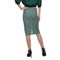 thumbnail image 3 of Moomaya Jupe Imprimée Longueur Genou pour Femmes Grande Taille Jupe en Poly Spandex, 3 of 6