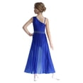 thumbnail image 2 of Ocealan Robe de Danse Lyrique pour Filles, Justaucorps-Robe Sans Manches avec Jupe en Maille, Performance sur Scène, Enfants, Bleu Royal 14, 2 of 7