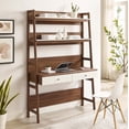 thumbnail image 1 of Modway Bixby Office Desk in Walnut White, 1 of 7