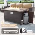 thumbnail image 2 of Kullavik 7 Pieces Outdoor Patio Furniture Set with 43" Gas Propane Fire Pit Table PE Wicker Rattan Sectional Sofa Patio Conversation Sets,Sand, 2 of 9