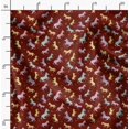 thumbnail image 2 of Soimoi Red Velvet Fabric Wild Animal Print Fabric by Yard 58 Inch Wide, 2 of 5