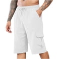 thumbnail image 1 of Birdeem Mens Shorts Mens Summer Leisure Comfortable Button Pocket Elastic Waist Shorts, 1 of 10