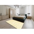 thumbnail image 4 of Ahgly Company Indoor Round Abstract Brown Gold Oriental Area Rugs, 5' Round, 4 of 6