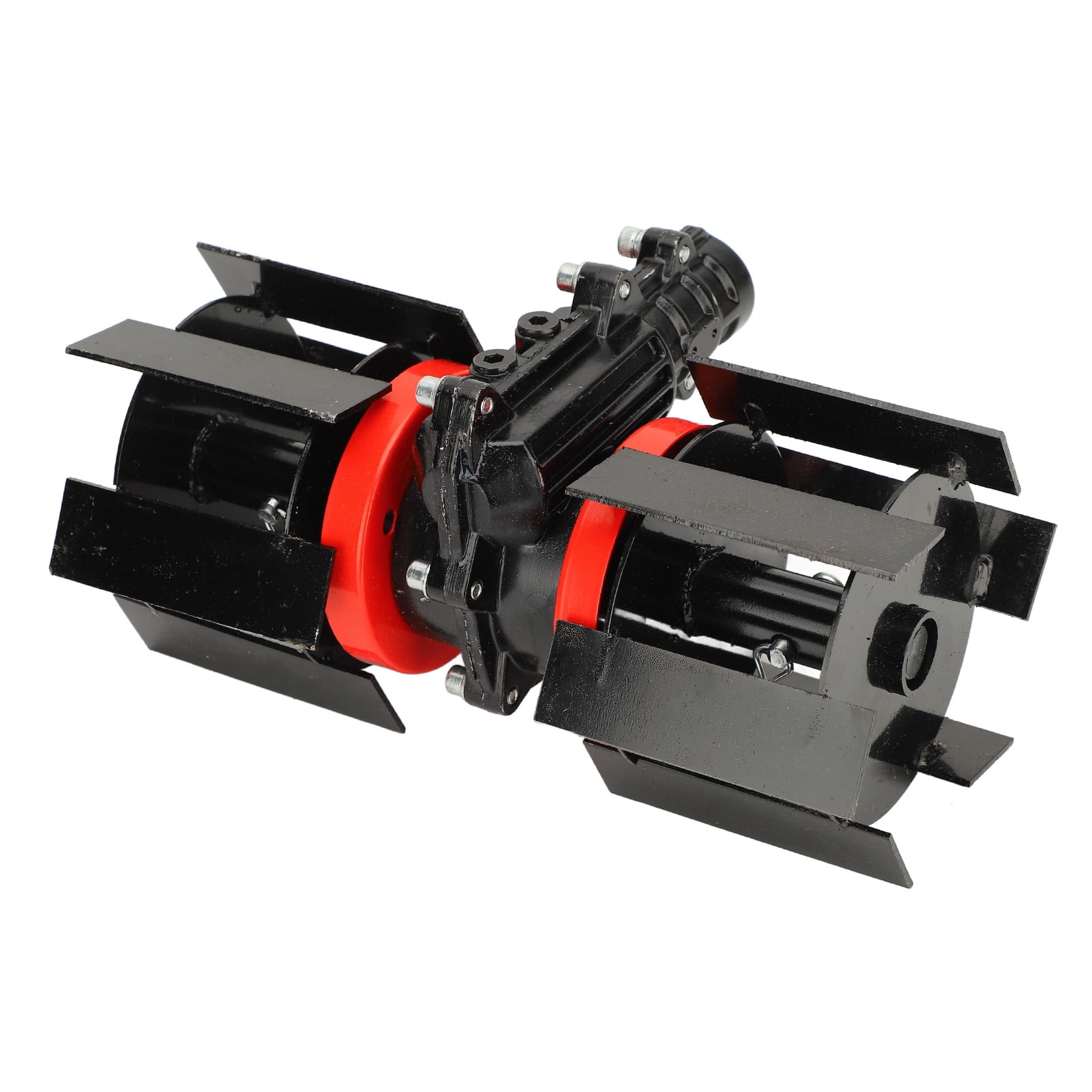 Universal Lawnmower Weeding Wheel Attachment, 10cm Weeding Wheel Gardening  Tiller 9 Teeth Aluminum Iron Deep Plowing Wheel for Grass Mower Tiller Scarifier Accessory