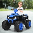 thumbnail image 3 of Patiojoy 12V Electric Kids Quad ATV Ride on Car with LED Lights& Bluetooth Navy, 3 of 6