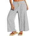thumbnail image 1 of Women‘s Single Breasted High Waist Trousers in Solid Color with Wide-Leg Design, 1 of 5
