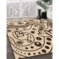 thumbnail image 3 of Ahgly Company Tapis d'Intérieur Lavable en Machine Carré Marron Selle, 3 Pieds Carré, 3 of 7