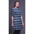 thumbnail image 4 of Bimba Kurtis Courtes pour Femmes Imprimées à Col Mandarin Robe à Manches Retroussables, 4 of 6