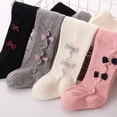 thumbnail image 3 of Collants Chauds en Coton Mignons pour Bébés Filles avec Nœud, Bas Automne Hiver pour Enfants Fille, 3 of 6