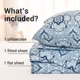 thumbnail image 3 of Hitime Ensemble de Draps 3 Pcs à Poches Profondes pour Lit Simple s'Adapte à 14 Pouces, Microfibre Respirante Ultra Douce Ensemble de Draps Format Simple, Style Hôtel de Luxe Déco Maison Ensemble de Draps pour Lit Simple, Cadeau pour Femmes, Hommes, 3 of 8