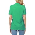 thumbnail image 3 of Basico Polos (Vert Kelly) à Col pour Femmes 100 % Coton à Manches Courtes Polos de Golf pour Femmes et Adolescentes, 3 of 5