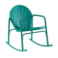 thumbnail image 4 of Afuera Living Steel Metal Rocking Chair in Turquoise Gloss (Set of 2), 4 of 6