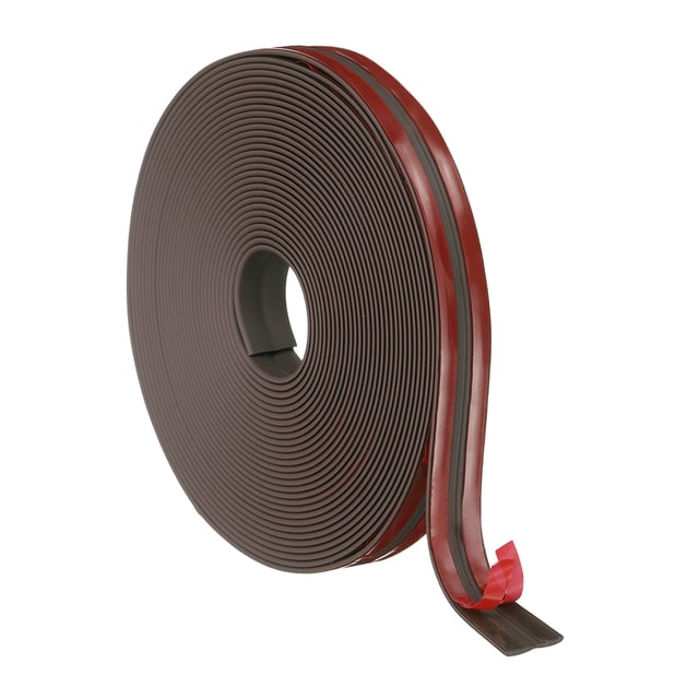 Uxcell Protector 0.8"x29.5 ft Self Adhesive Guard Brown for Wall Table Floor