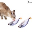 thumbnail image 1 of 2 Pcs Jouet Poisson Chat Créatif Réaliste Peluche Herbe à Chat Jouet à Mâcher Chat Teaser, 1 of 10
